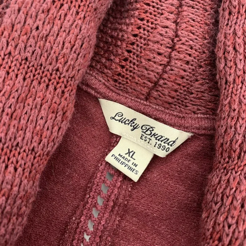 Lucky Brand Maroon Mock Turtle Neck Womans Sweater